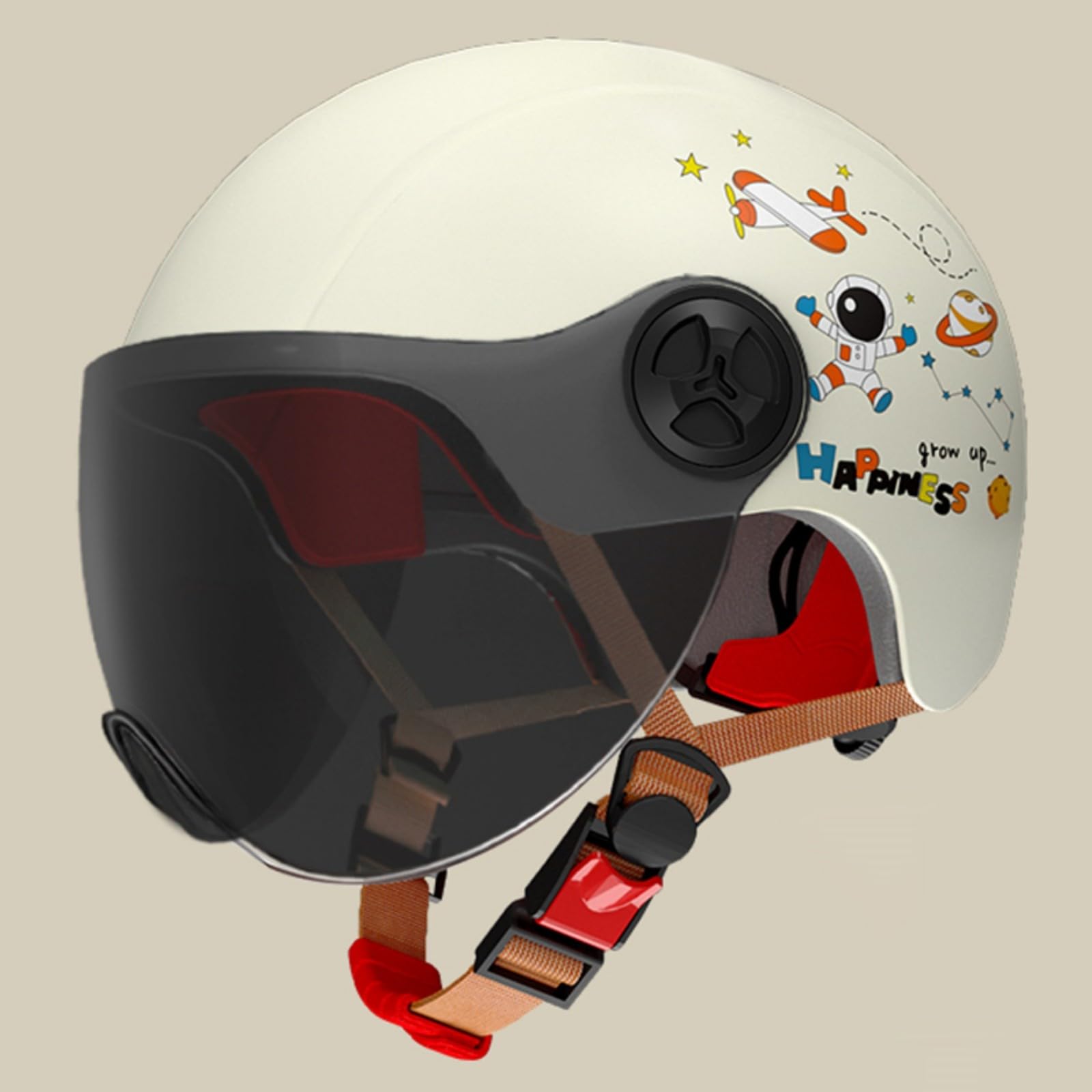 Dziecięcy kask motocyklowy do hulajnogi dziecięcy ECE 22.06-Zatwierdzony dziecięcy kask motocyklowy z otwartą twarzą i osłoną przeciwsłoneczną dla chłopców i dziewczynek 3-12 lat