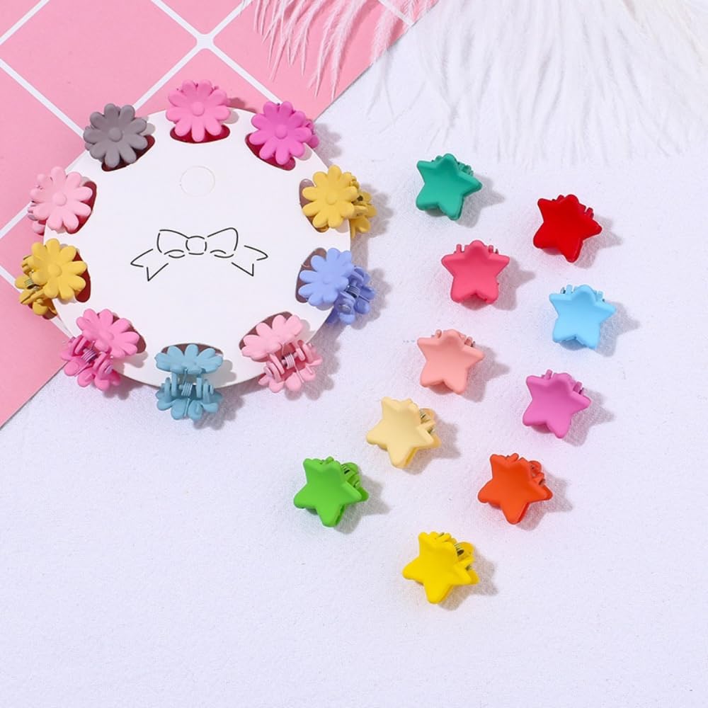 Amazon.co.jp: ミニヘアクリップ ミニフラワーヘアクリップ ベビーヘア