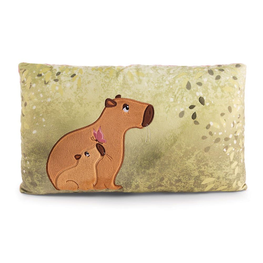 NICI poduszka przytulanka Capybara Capy-Barbara 43 x 25 cm - Puszysta poduszka przytulanka Capybara dla dziewczynek, chłopców i niemowląt, prostokątna poduszka pluszowa - 61226