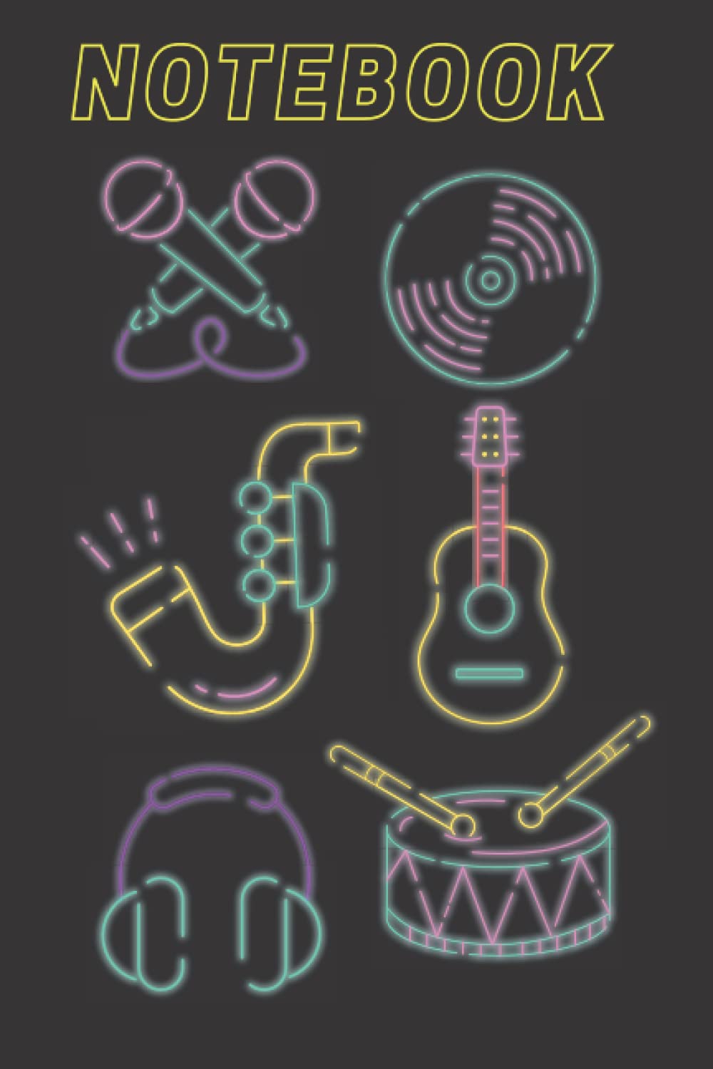 NOTEBOOK: BRIGHT NEON COLORS NOTEBOOK