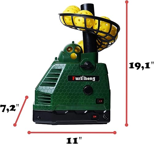 Miniatura 5 de Furlihong Kit de inicio de pickleball 680PBH, incluye máquina de lanzamiento, red de reciclaje de bolas, paleta de pickleball, 3 bolas de pickleball