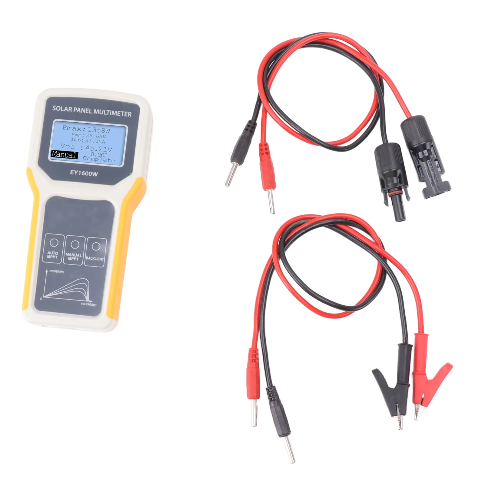 Ausla Tester di Tensione del Pannello Solare, Struttura in ABS, Multimetro MPPT per la Misurazione dell'energia Solare 12-60 V per Installatori e Produttori