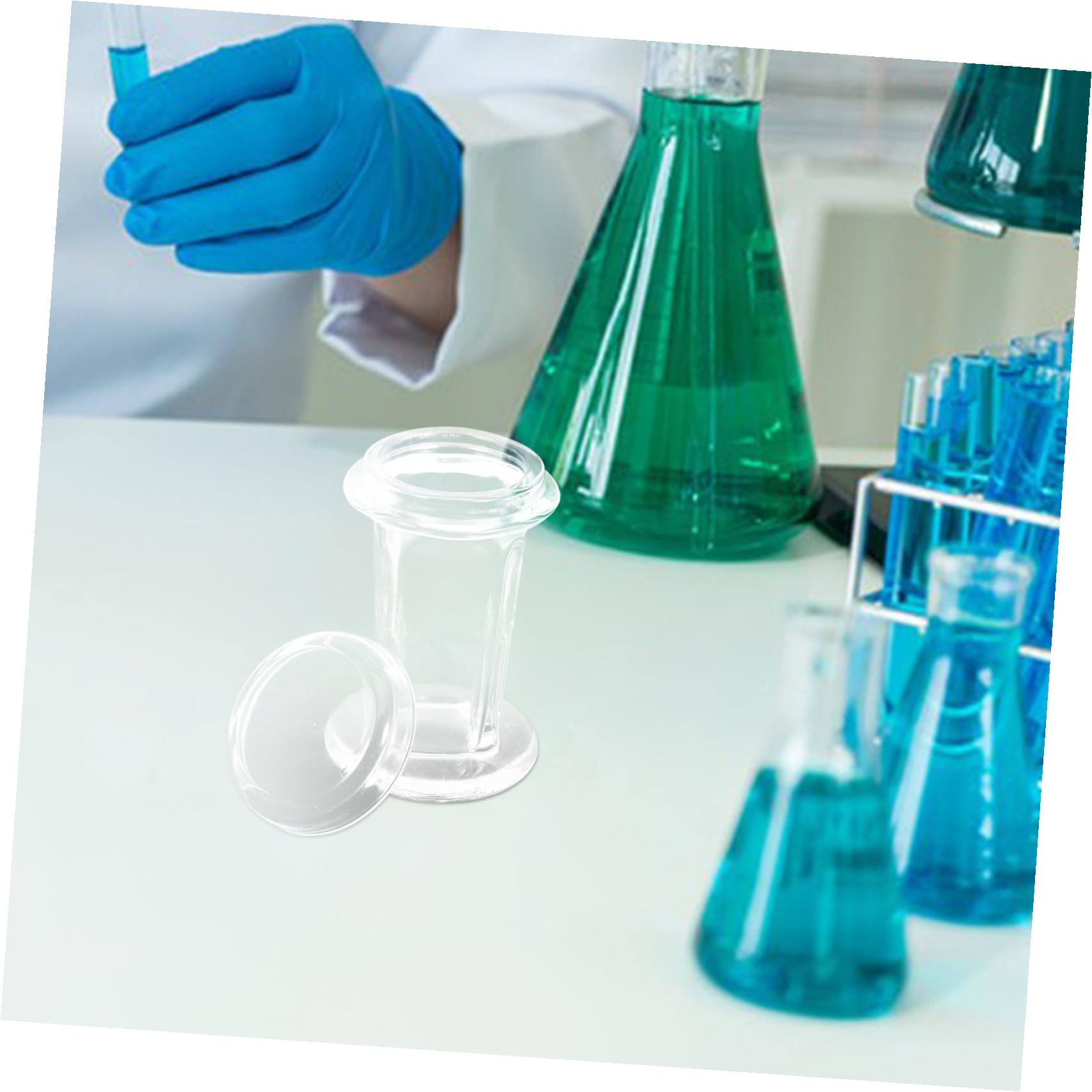 Tarros de Tinción de Vidrio con Tapa Transparente para Portaobjetos, Frascos de Laboratorio Resistentes y Duraderos para Biología y Botánica