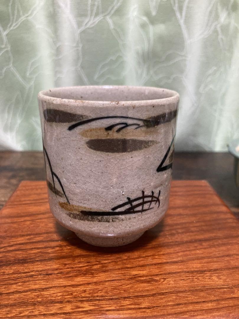 陶芸家 人間国宝 濱田庄司 浜田庄司 塩釉白流掛茶碗 茶盌 抹茶碗 共箱