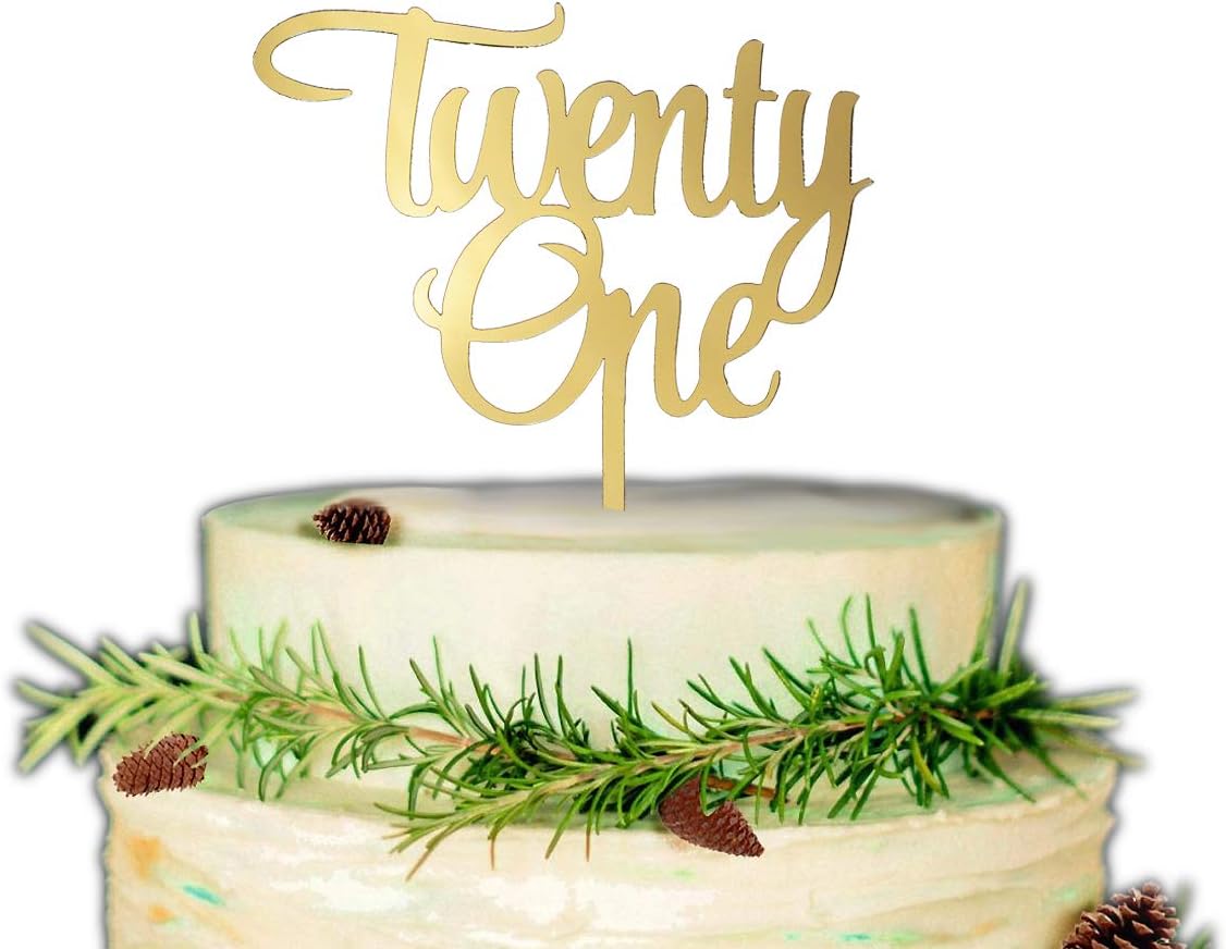 Twenty One Cake Topper for 21st/21 Years Old Birthday Party 21st Anniversary Decoration Cake Decor