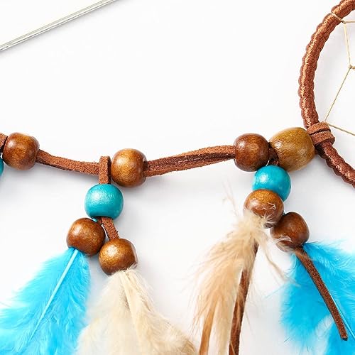 Miniatura 3 de Uranian Diademas bohemias de plumas para atrapasueños, banda para el pelo hippie gitano, tocado de cuerda hecho a mano, tocado de cuerda con borlas,