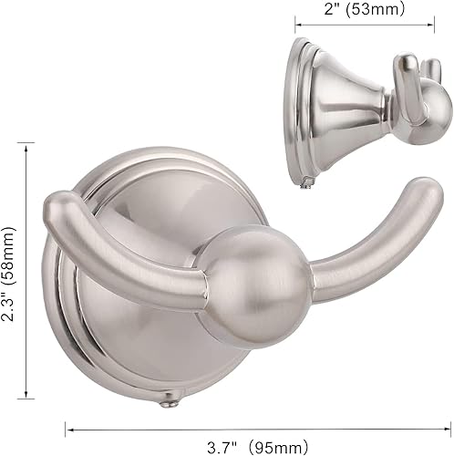 Miniatura 9 de Asidrama Ganchos para toallas de baño, ganchos cromados pulidos para cocina, ducha, puerta, montaje en pared, exquisitos ganchos para bata y