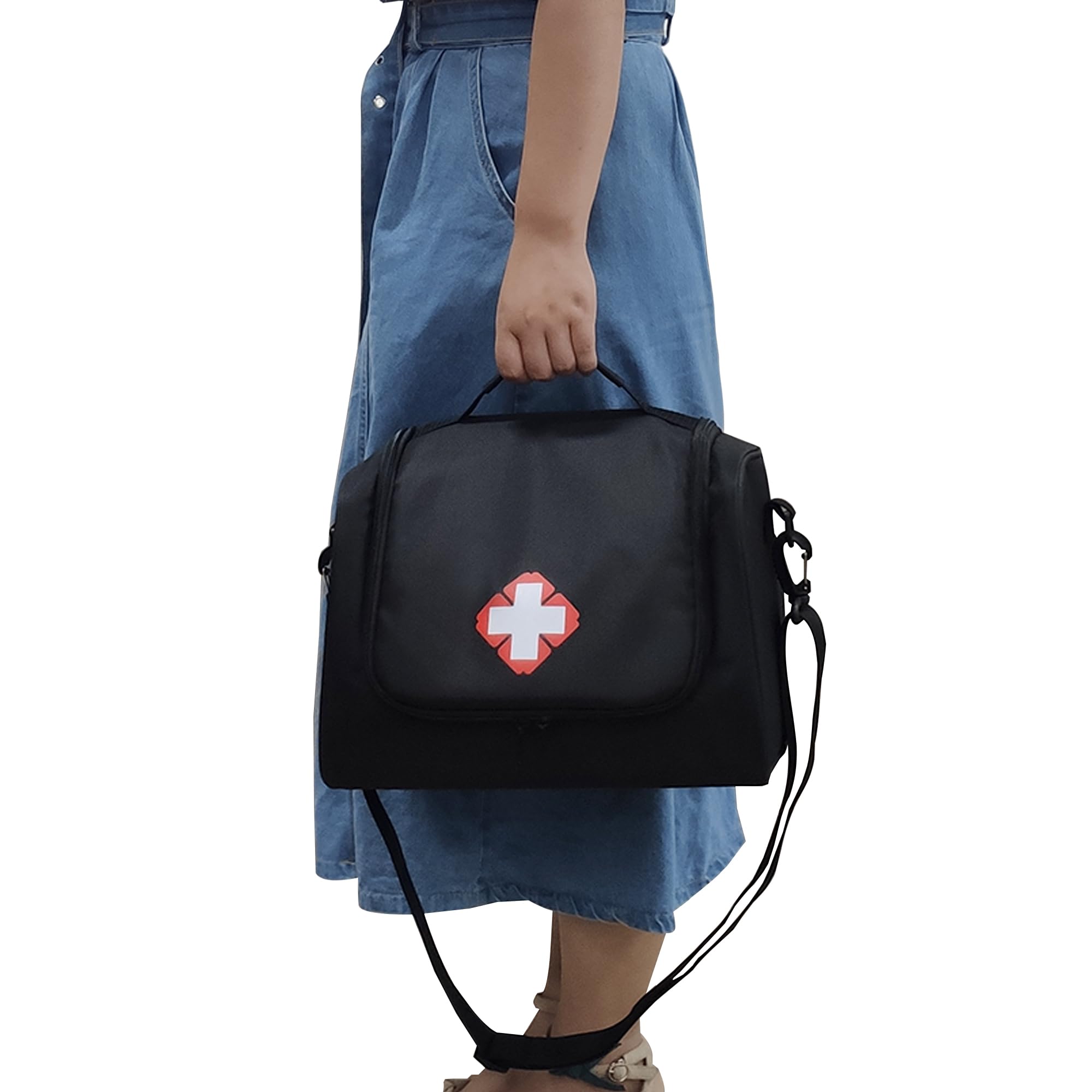 First Responder Bolsa vacía portátil de primeros auxilios para perros, kit de supervivencia de gran capacidad, bolsa médica de traumatismo de emergencia para EMT, cuidado de mascotas