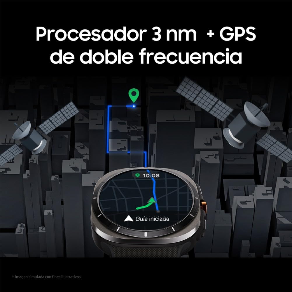 Samsung Galaxy Watch Ultra 2025 47mm - Smartwatch LTE con IA, Titanio, Botón Personalizable, Control de Salud, Garantía del Fabricante 3 Años + 1 año Extra, Plata Titanio (Versión española)
