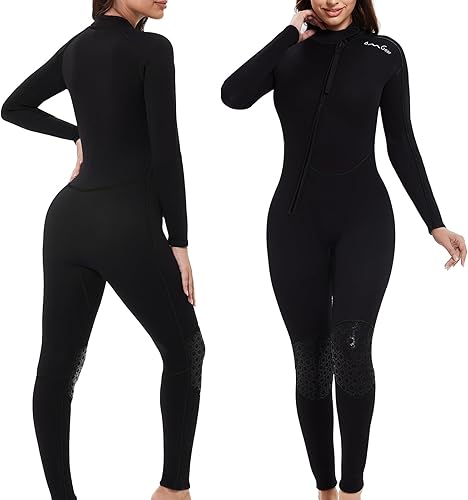 Miniatura 8 de OMGear Traje de neopreno para hombres y mujeres, 0.118 in, cuerpo completo, protección UV, una pieza, manga larga, trajes de buceo, traje de baño