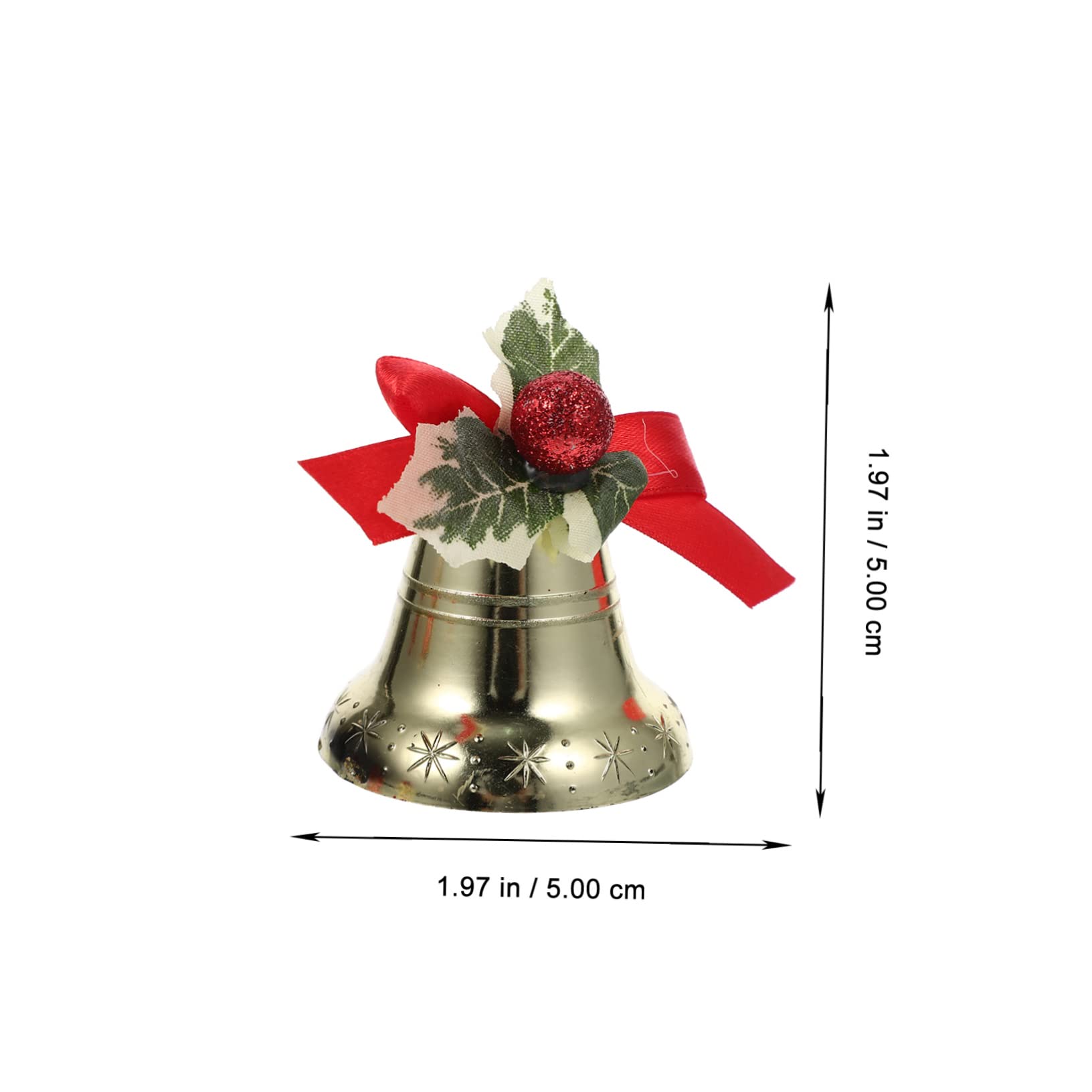 Ciieeo 10pcs Xmas Flower Ornament Wear-Resistant Decorative Bells Bowknot for Christmas Tree Wall Door and Fireplace Decor Versatile Holiday Charm and Whimsy