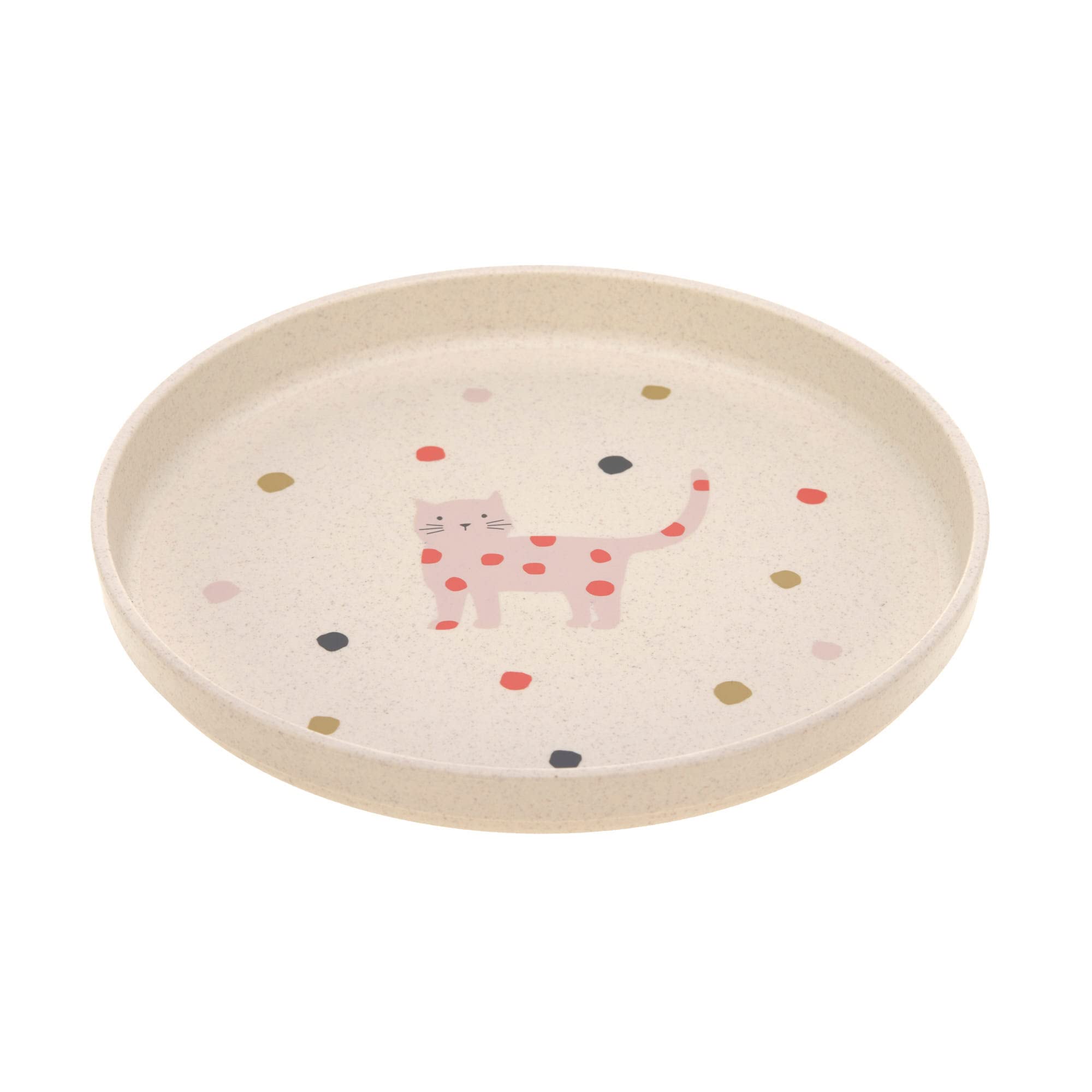 LÄSSIG Children's Melamine Plate BPA Free for Dishwasher and Microwave/Plate Little Mateys Sicy Orange