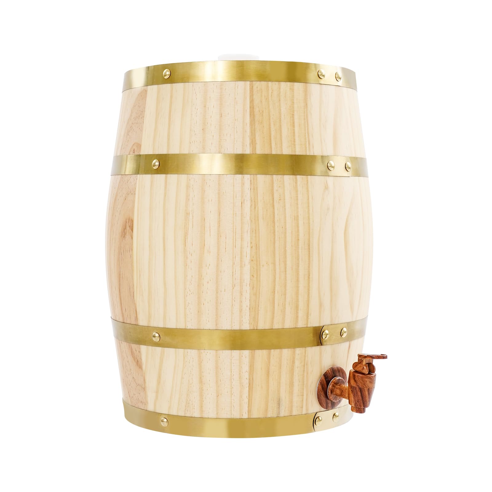 Distributeur de boissons, tonneau en bois de 10 l, avec robinet, tonneau de vin en pin pour le stockage du vin, du whisky