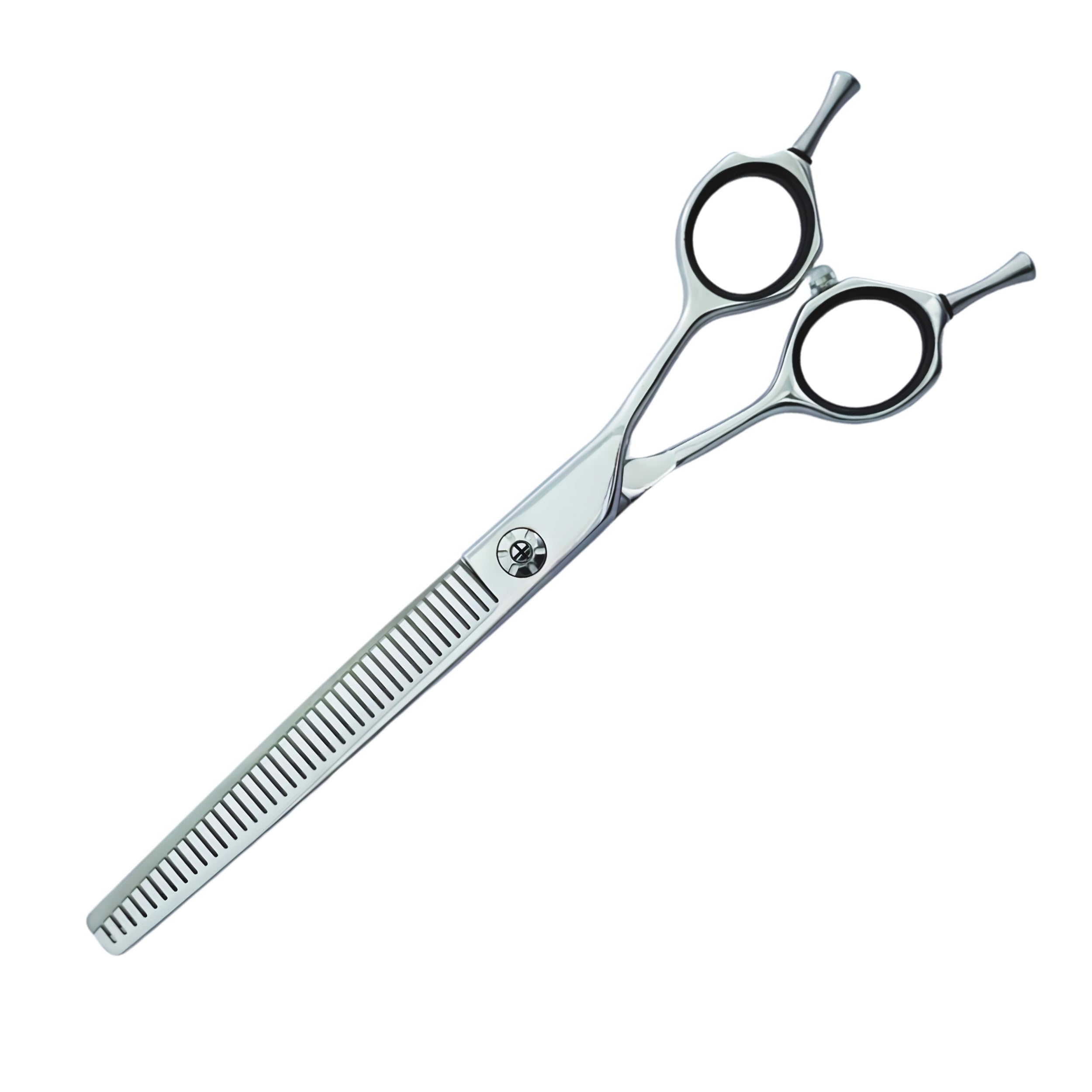 Masterclip Dog Grooming Scissors - 7" Reversible Fluffer Scissor - Hybrid Between a Thinning & Chunker Scissor - Suitable for Right & Left Handed Use