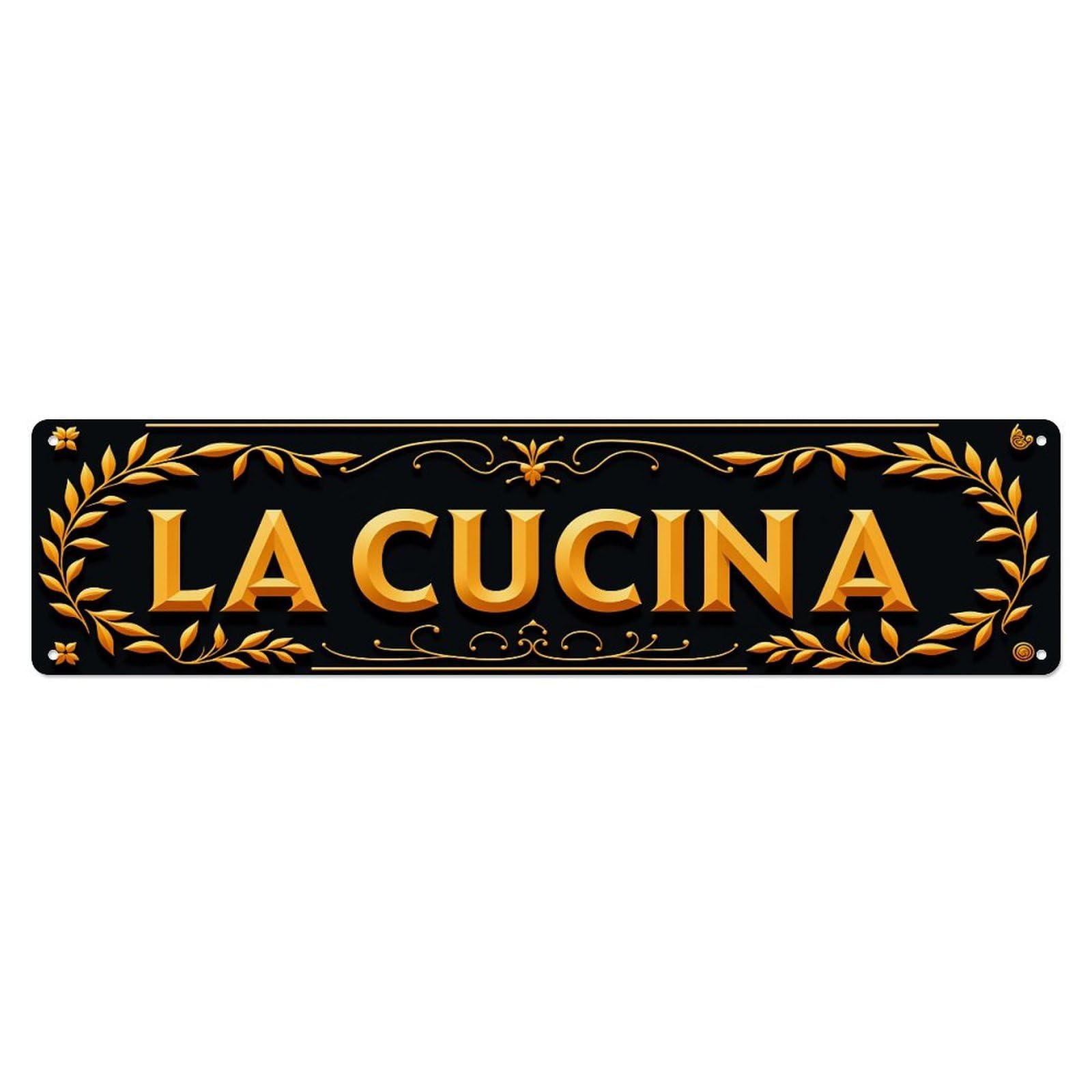 Golden Ornate Frame Design_6 Tin Sign Vintage Metal Poster Retro Bar, Home, Man Cave, Kitchen, Laundry Room Wall Art Decor Gift 4x16 Inch