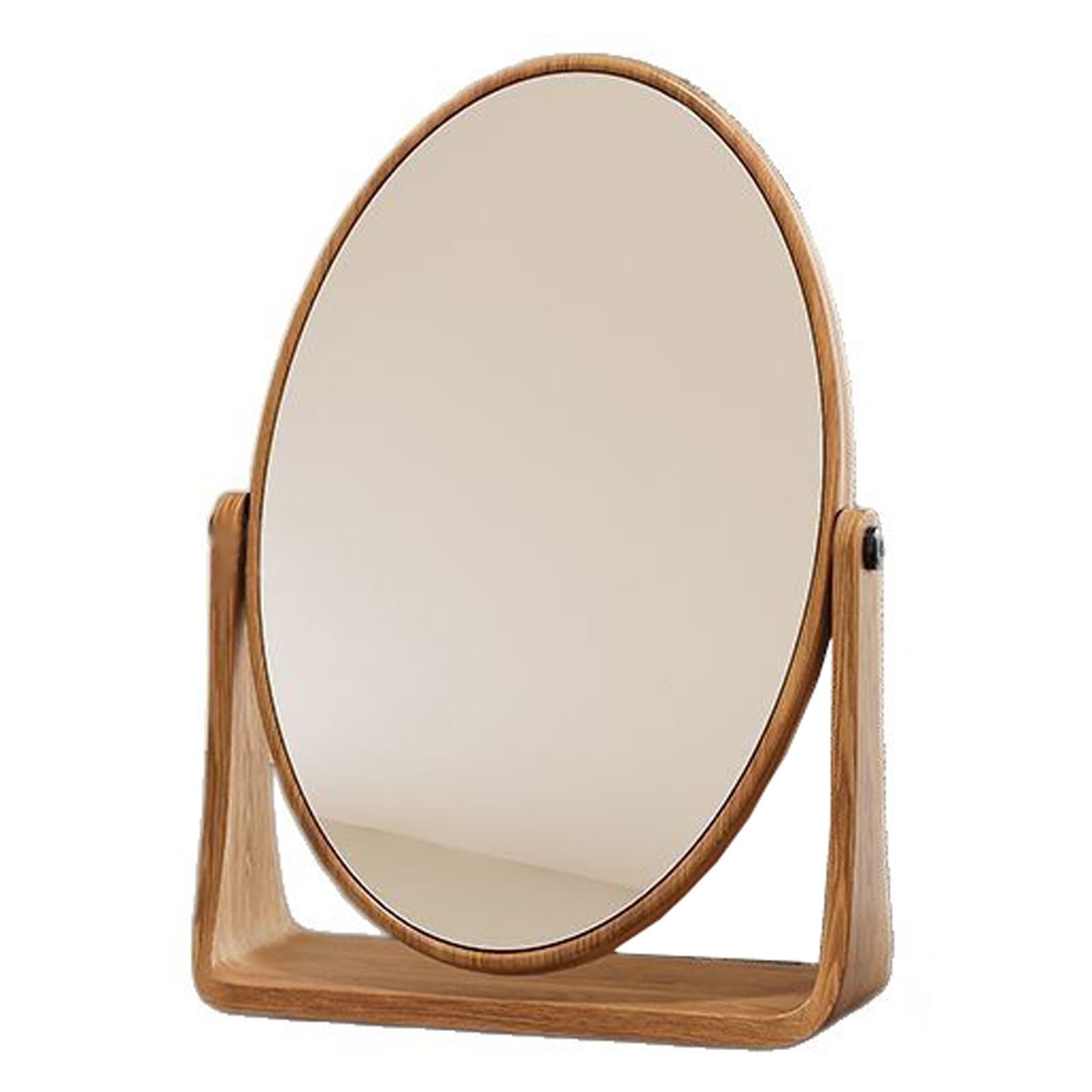 FGXHHS Mirror Shaving Pivot Mirrors with Wooden Frame for Living Room Bedroom Entryway Bathroom(Ash wood)