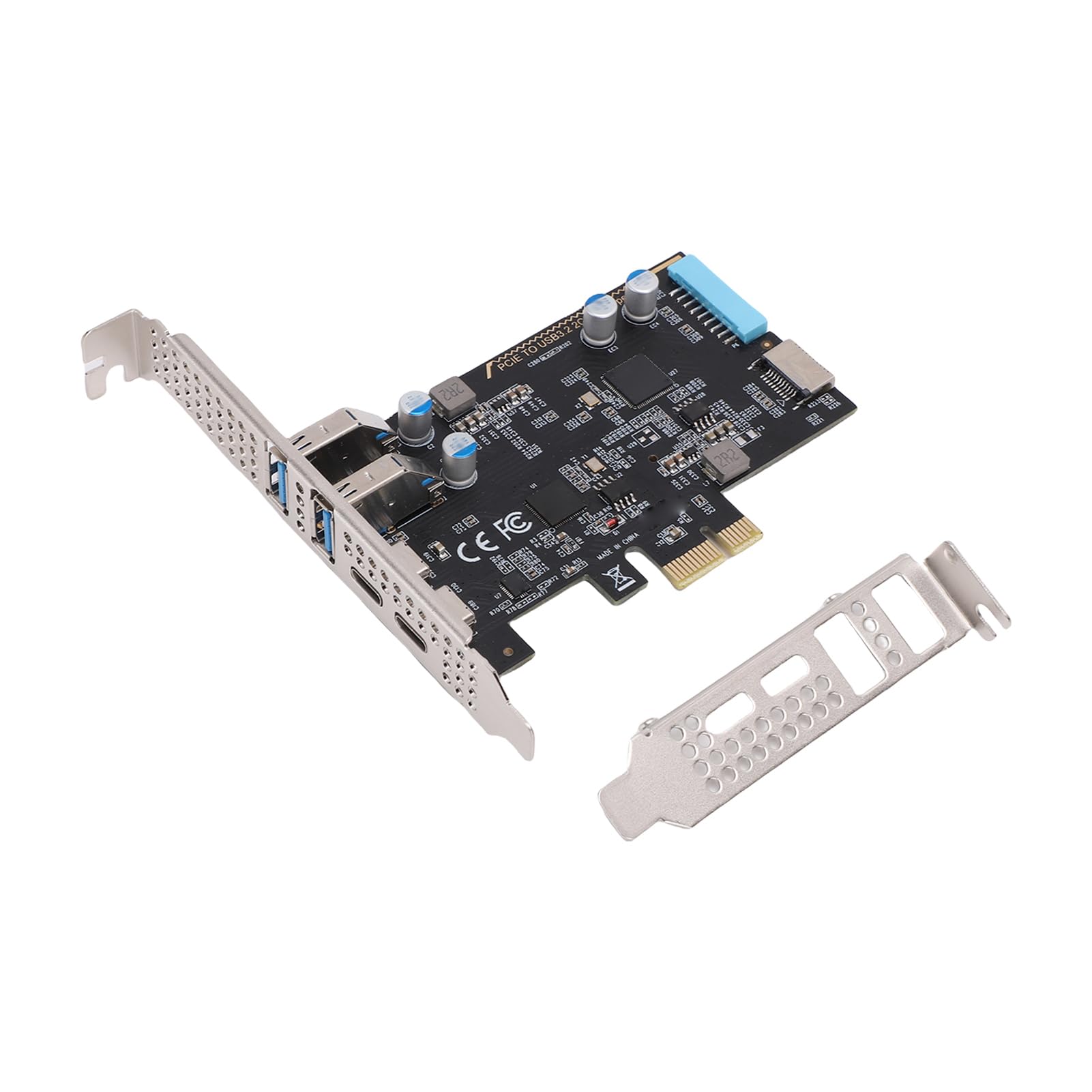 Fabater Adattatore per Trasferimento Dati Efficiente Scheda PCIe USB 3.2 Gen 1 per connettività PC Desktop 4 Porte