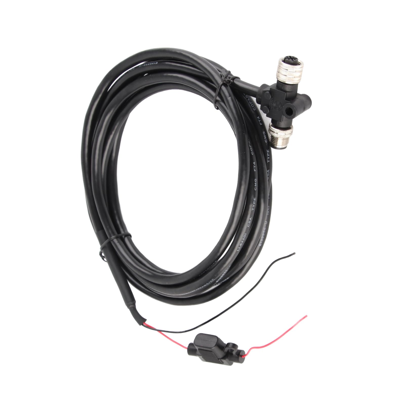 Para cable de arranque NMEA2000 con conector T Fusible 3 metros 5 pines M12 Rosca IP67 para redes Simrad