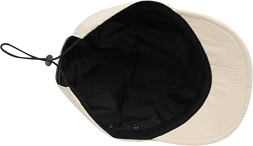 Vista 14 de Clakllie Sombrero de ala plana de 5 paneles sin estructura, gorra de ala corta de secado rápido, gorra de béisbol de nailon transpirable