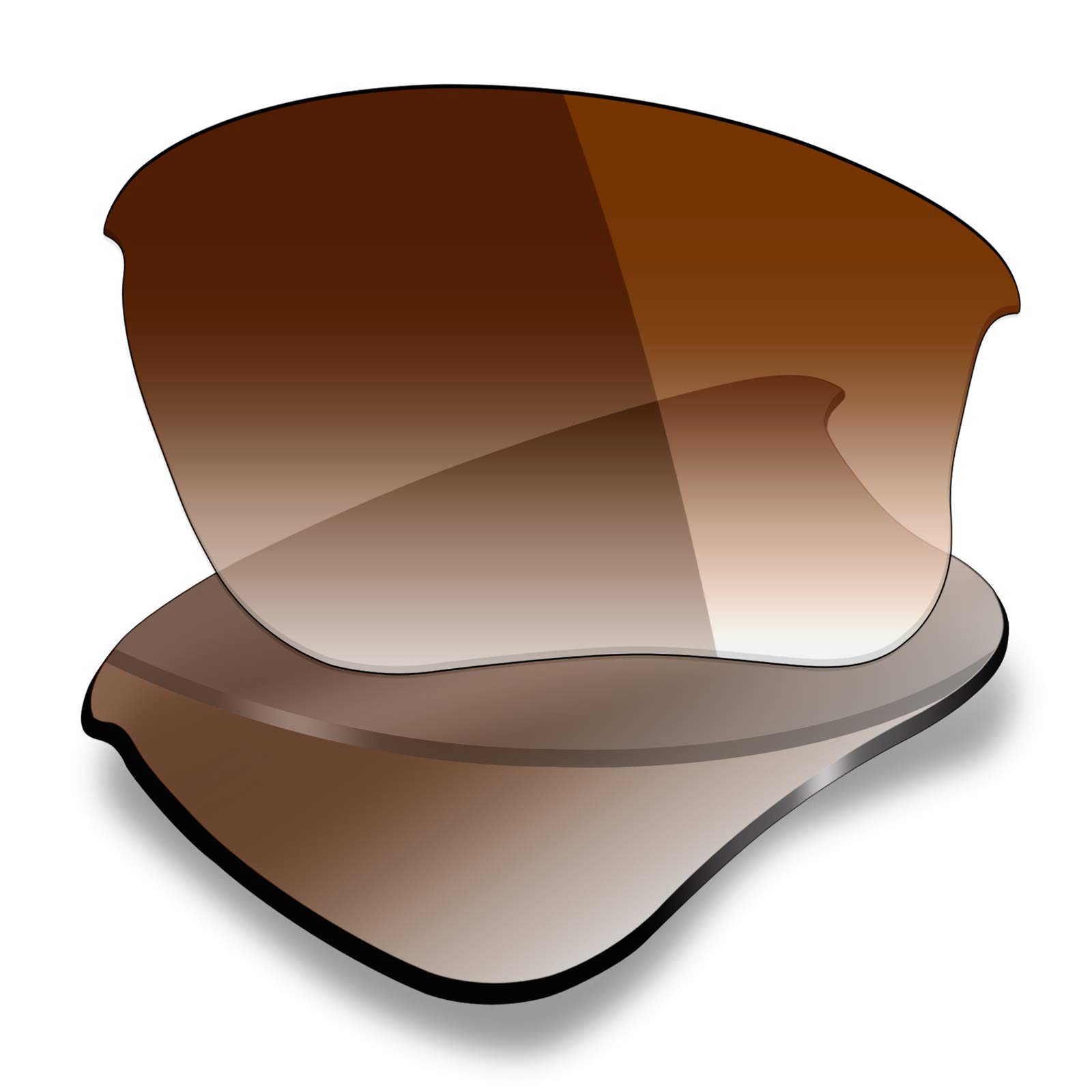 Mryok Men's Polarized - Brown Gradient Tint Polarized Replacet Lenses For Oakley Flak Jacket Xlj - Brown Gradient Tint