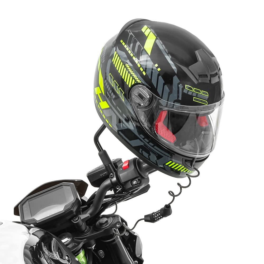 Antirrobo Casco Moto/candado combinación HS1 Tourtecs Negro