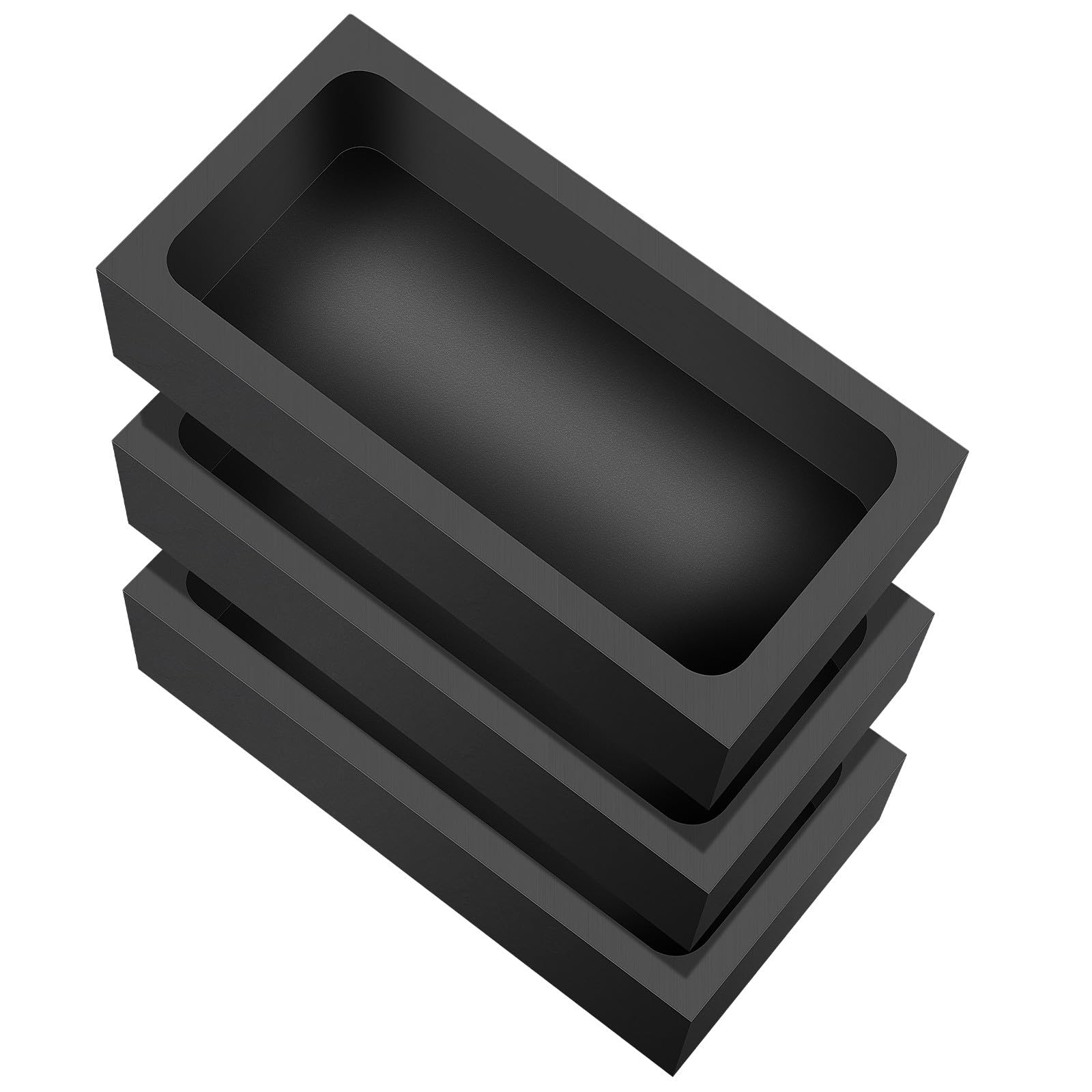 Hemobllo Molde de Grafito para Fundir Metales 3 Crisoles 100X50X25 MM Resistentes para Horno de Fundición y Uso en Joyería