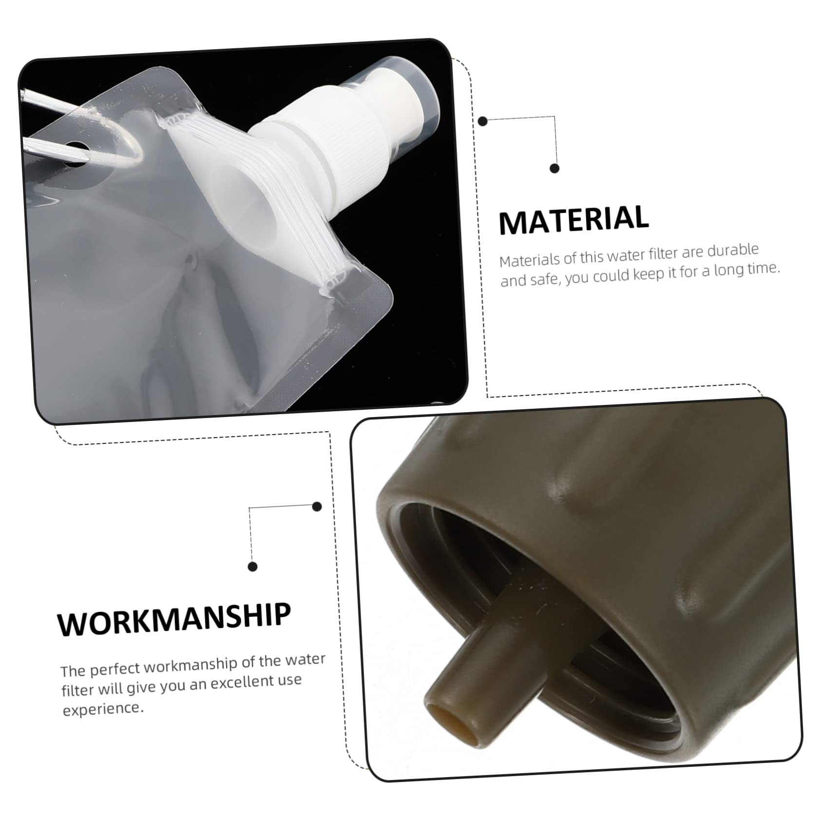 Sosoport 2pièces Filtre à Eau Portable Mini Purificateur Pour Camping Et Activités De Plein Air Élimine Impuretés Et Sédiments Design Léger Et Pratique