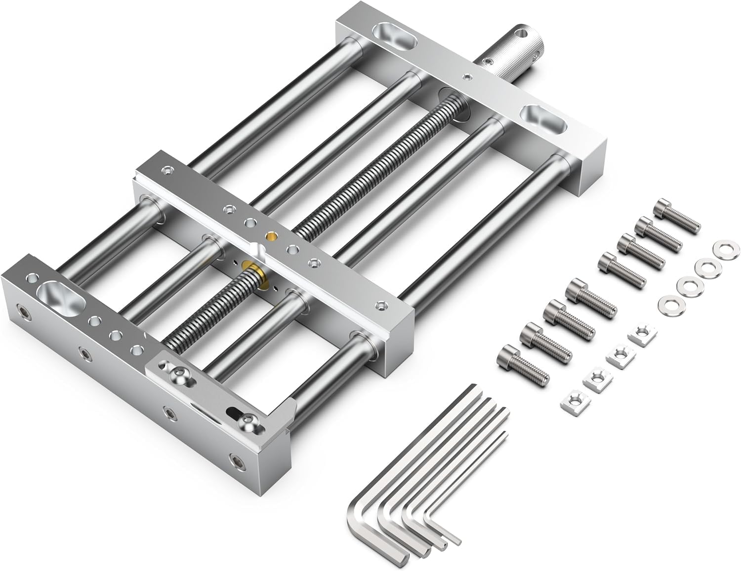 CNC Router High-Precision Aluminum Vise Bench Clamp, 282mm x 150mm x 30mm