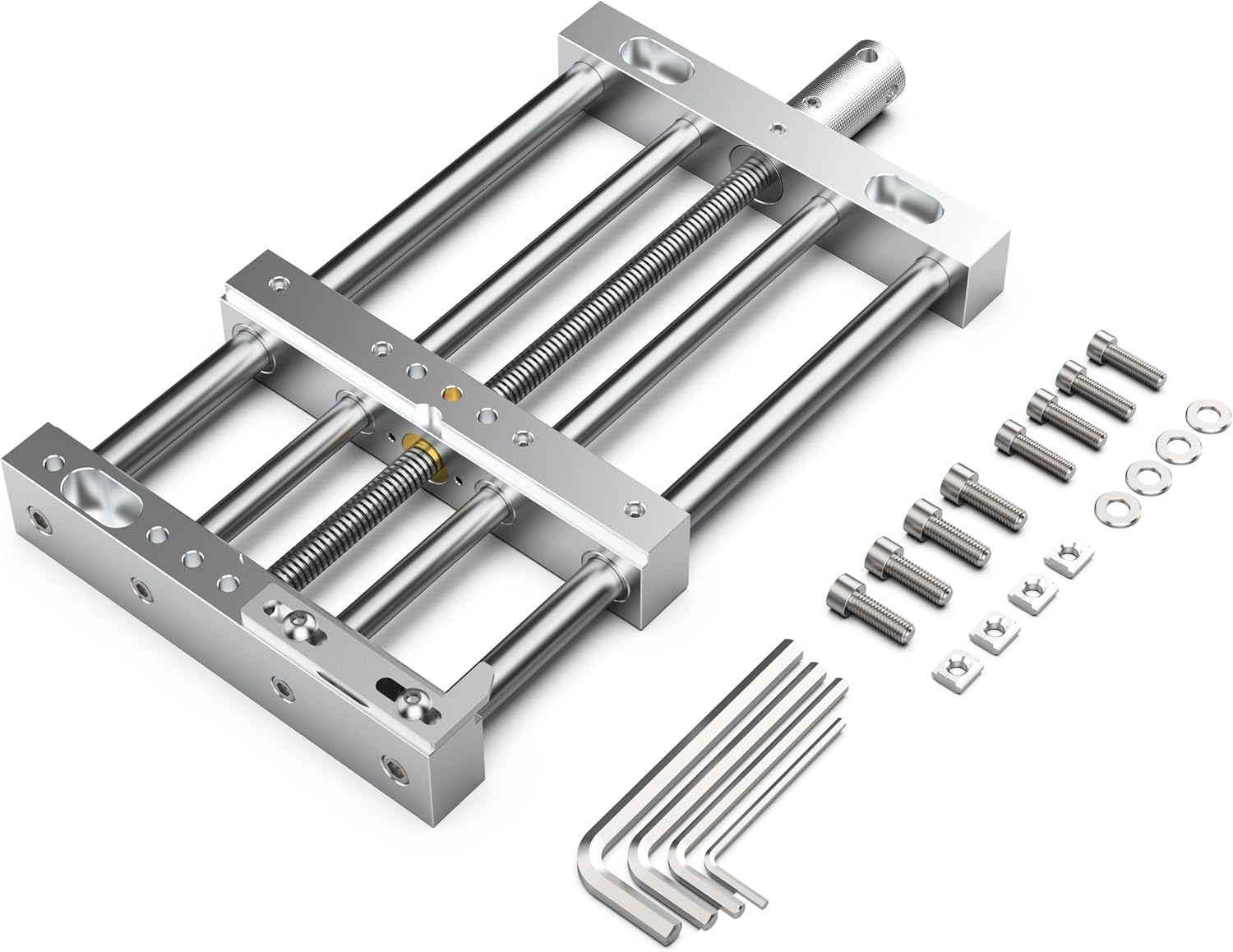 CNC Router High-Precision Aluminum Vise Bench Clamp, 282mm x 150mm x 30mm
