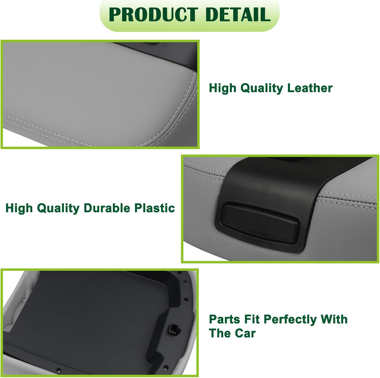 Floor Center Console Armrest Lid Assembly Grey Compatible with 2007-2014 Chevrolet Chevy Avalanche Silverado Suburban Tahoe GMC Sierra Yukon XL Replaces 15217111