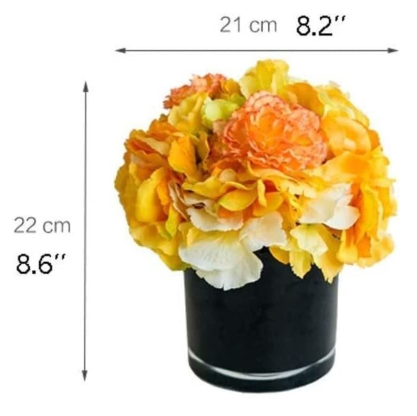 Künstliche Blumen Wunderschön Künstliche Blumen, Seidentuch, Künstliche Blumen, Blumenvasen-Set, Heimdekoration Künstliche Blumen wie Echt (Color : D, Size : 22 * 21cm)