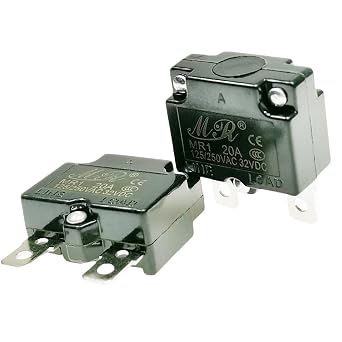 2 Pcs 20Amp Automatic Reset Circuit Breaker for Ride On Car Fuse SUV Boats