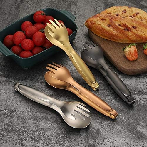 10-Pack Gold Flatware Serving Tongs Buffet Party Food Salad Cake Bread Kitchen Dinner Tongs