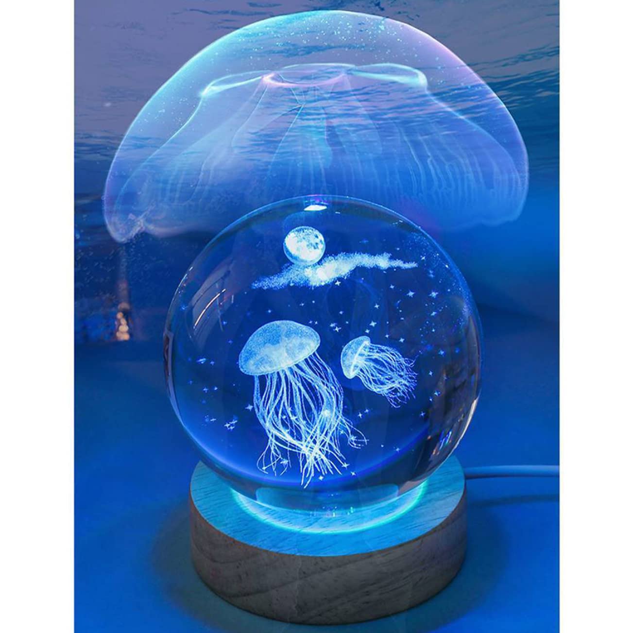 Amazon.co.jp: オブジェ 間接照明 クリスタルライト 8cm ホーム