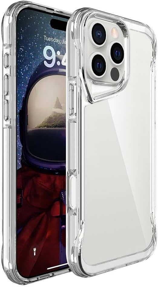 Zore Apple ile uyumlu iPhone 16 Pro Kılıf Zore T-Max Kapak Şeffaf