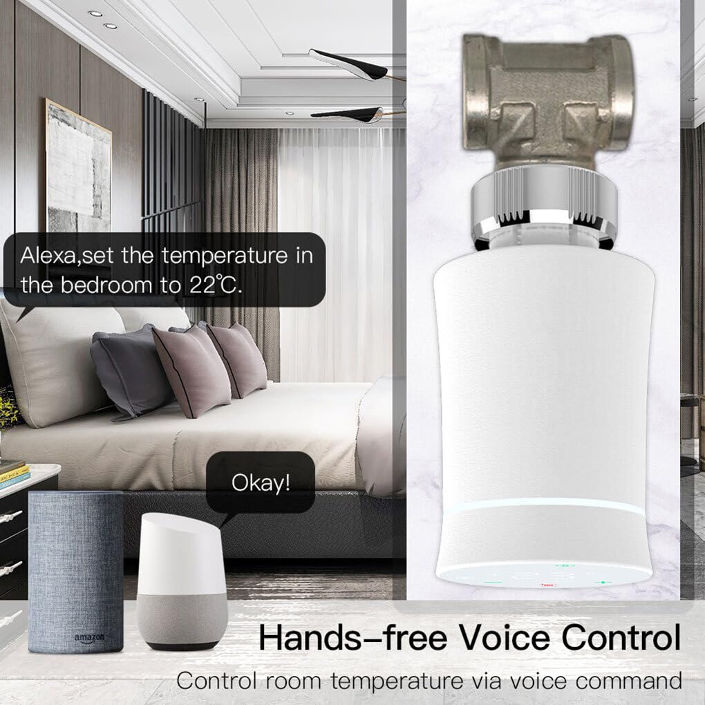 Controlador de termostato de ahorro energía temporización, tiempo programable, calefacción inteligente para el hogar, interruptor ABS, válvula Control remoto aplicación, negro
