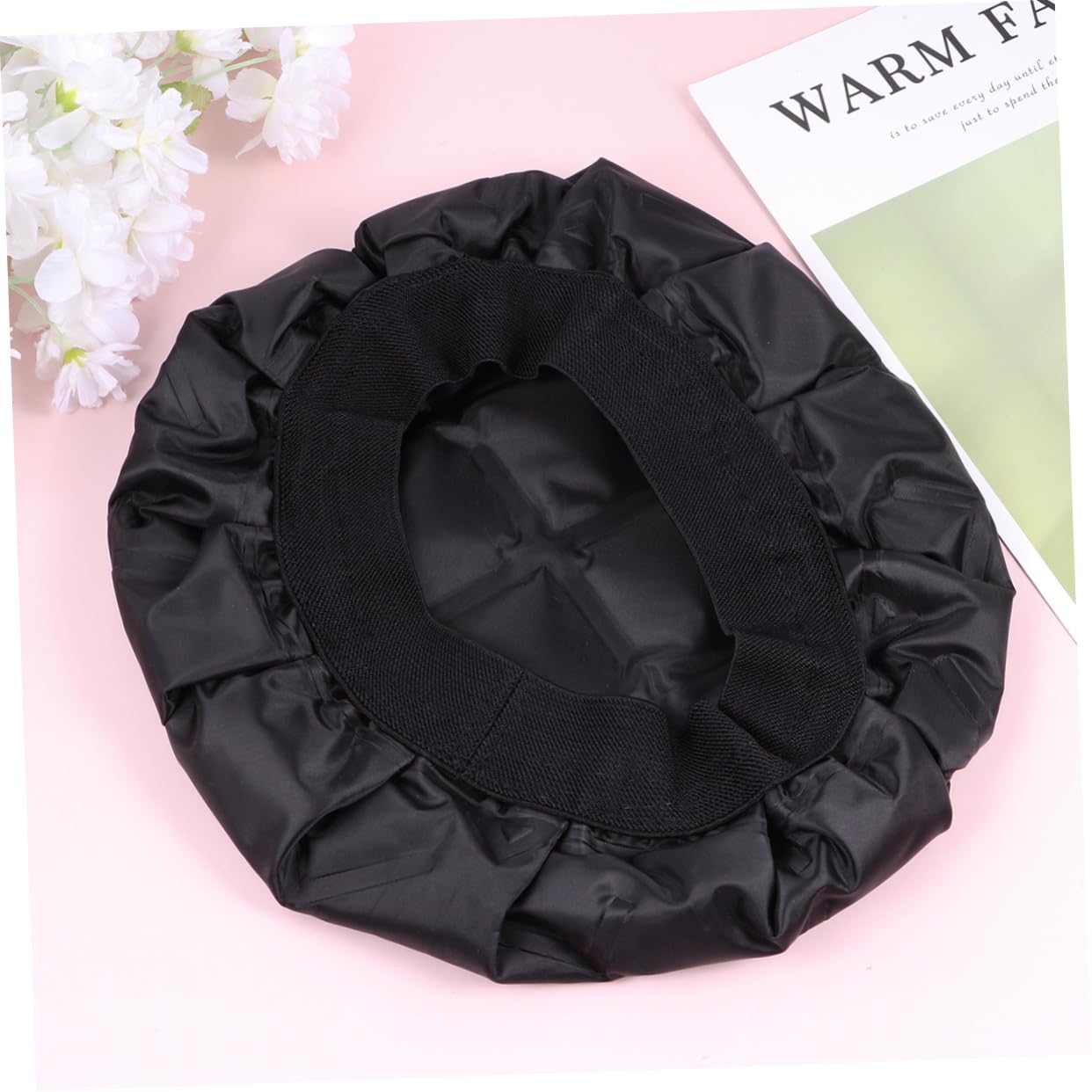 Healeved Gorro Térmico Cabello Negro Gel y Tela, Calentamiento por Microondas para Uso en Casa y Salones Profesionales, Reduce Teñido