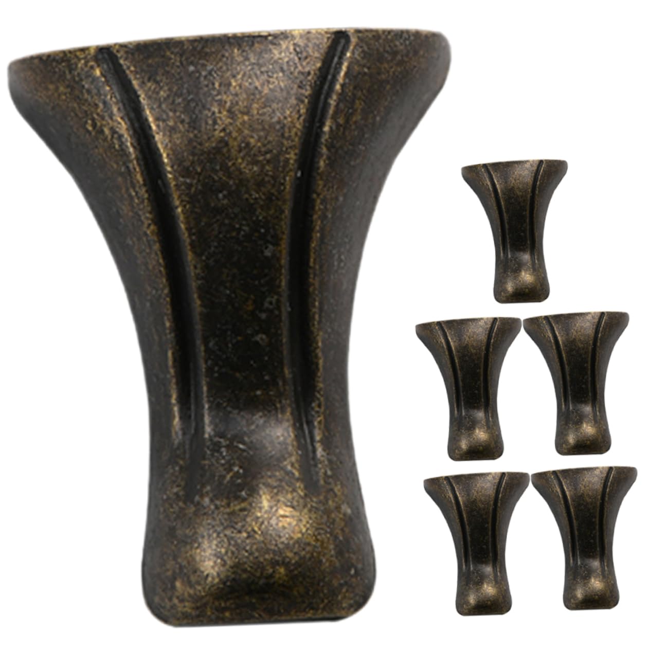 HOLIDYOYO Vintage Wood Case Legs 6pcs Green Bronze Box Corner Protectors for Jewelry Box Treasure Chest