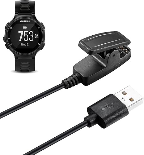 Kissmart Compatible con cargador Forerunner 735XT, cable de carga de repuesto para reloj inteligente Garmin Forerunner 735XT
