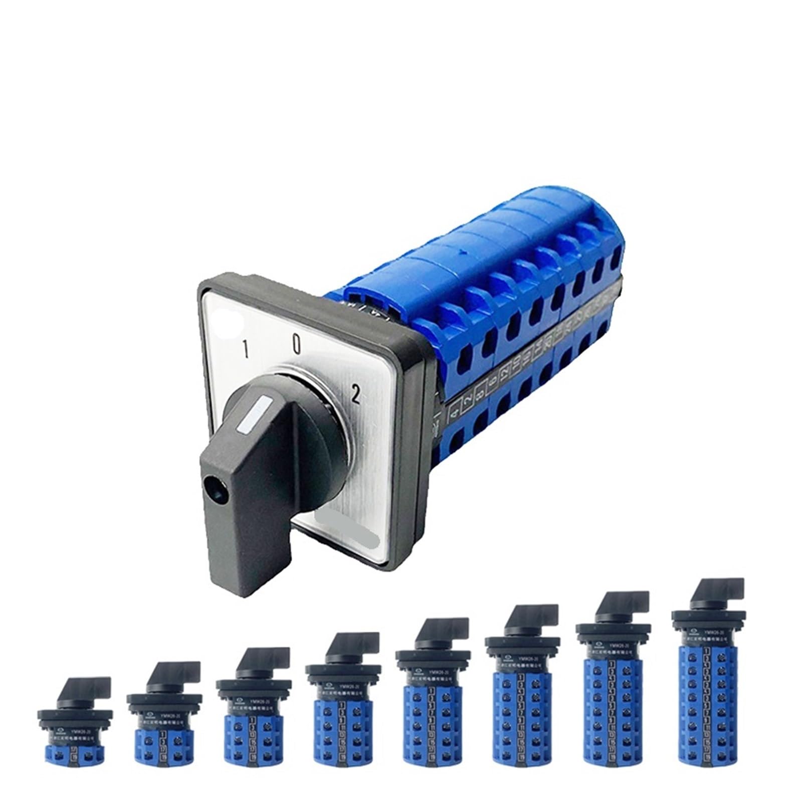 Yapolqtnm 20A-102 Lw26-20 Ymw26 Series Silver Contact 1-8 Poles 20A 690V Control Power Rotary Selector Changeover Cam Switch Lw28-20(6P-24 Terminals)