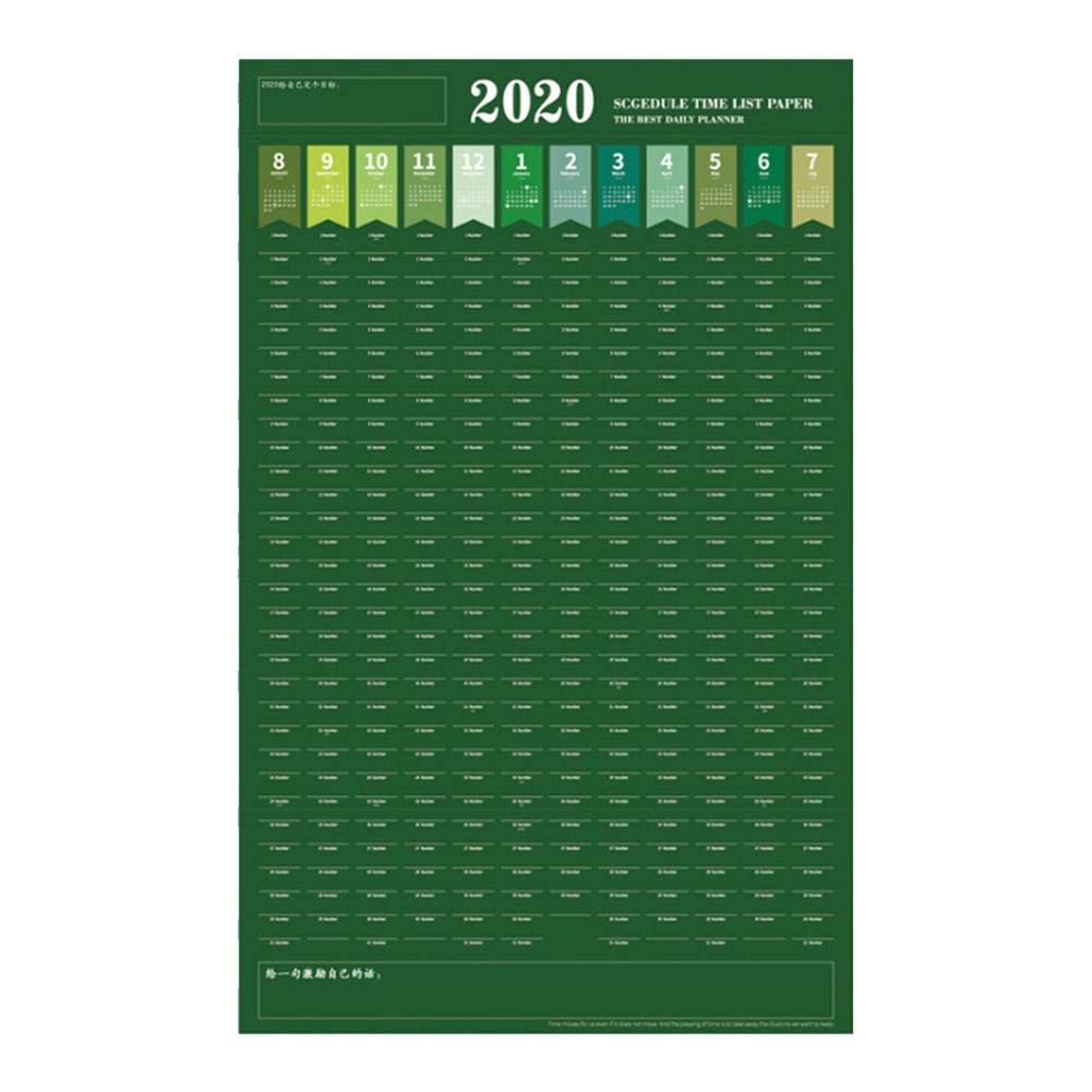 VERLOCO Yearly Wall Planner Calendar 2020 A1 Laminated With Sticker Dots & Dry Wipe Marker,With Dry Wipe Marker Pen & Sticker Dots Wall Planner 85cm X 58cm （32 X 20inch ）