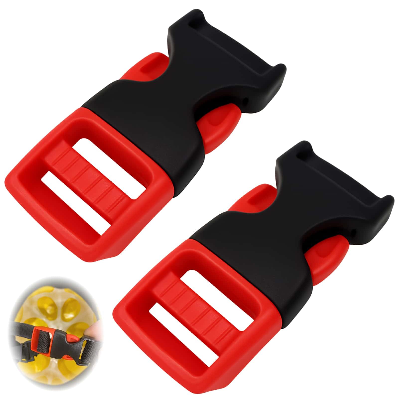 2er-Set Helmkinnclip – Hochwertiger Kinnverschluss mit Steckerschloss | Kompatibel mit Rennradhelm, Fahrradhelm & ABUS Helm