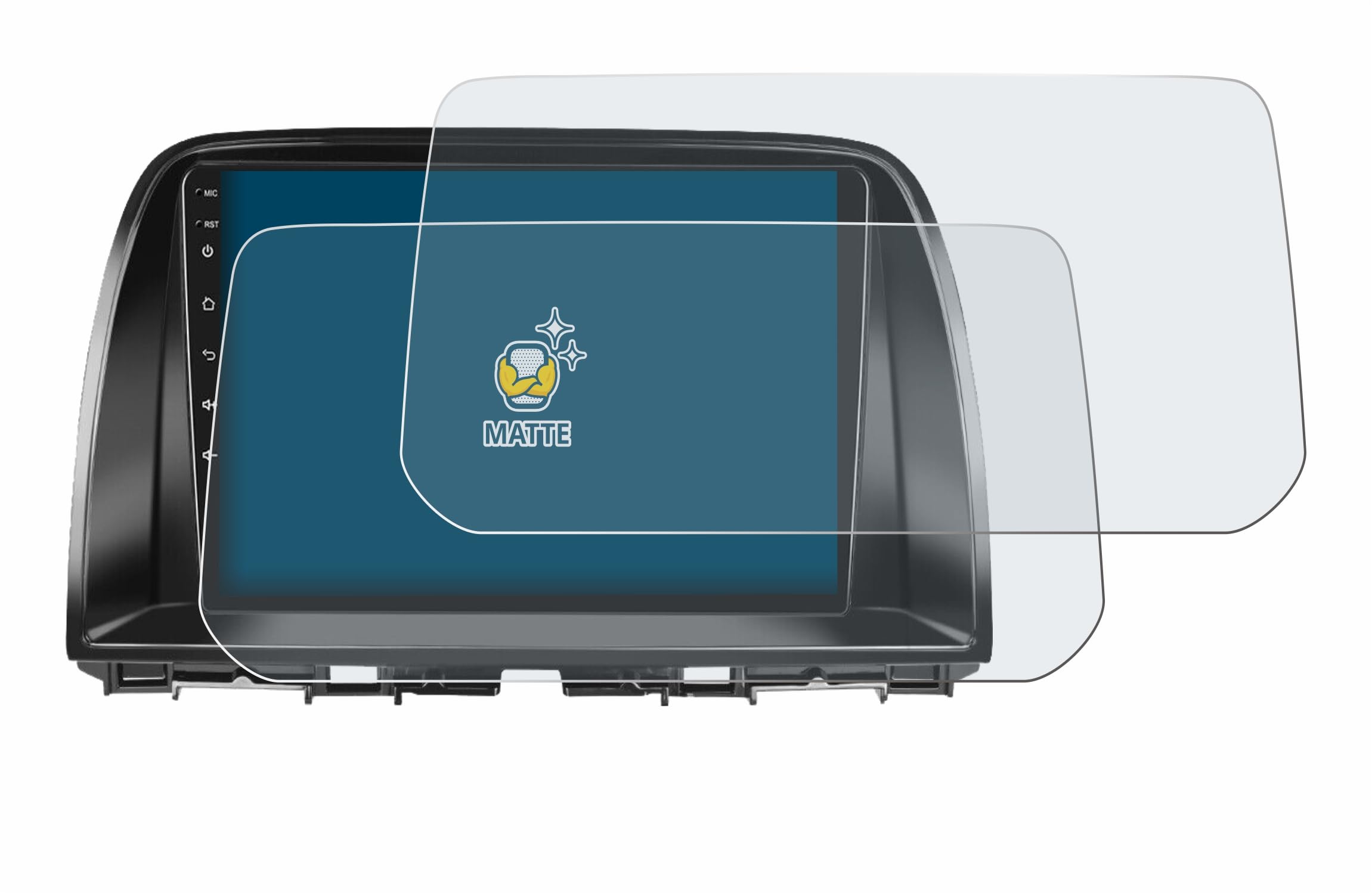 Brotect Pellicola Protettiva Opaca Antiriflesso Per Mazda CX-5 2017 - Schermo Infotainment (2 Pezzi) - Made In Germany - 5