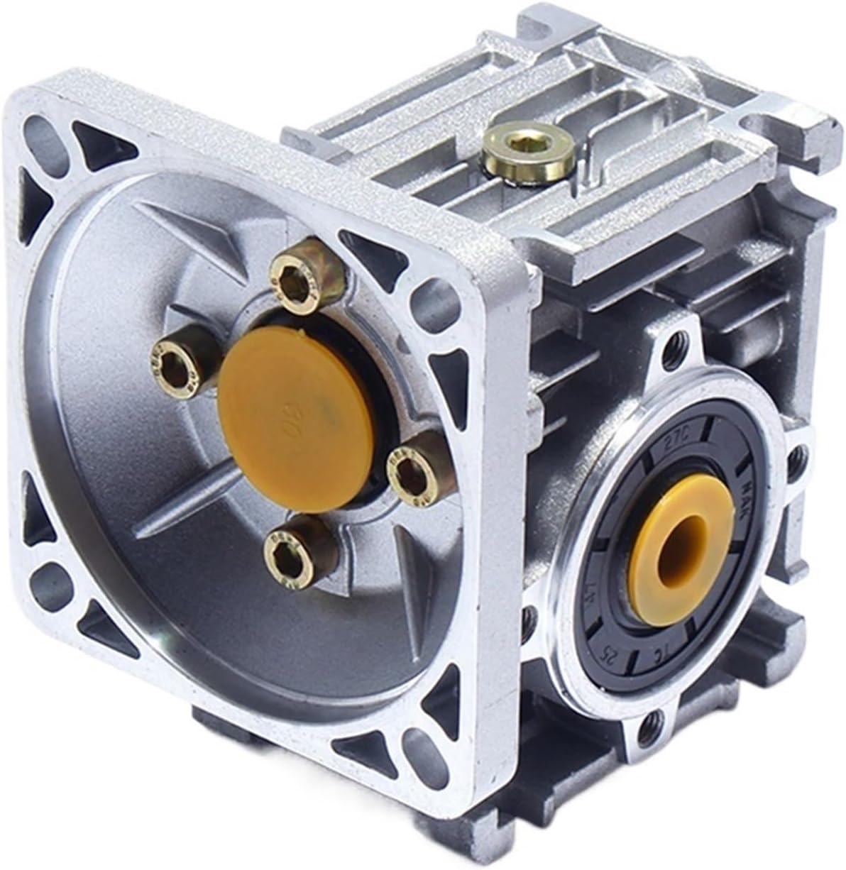 Worm Gear Reducer NMRV030 Input 9mm Output 1.4cm Ratio 5:1/80:1 Suitable for Nema23 Motor(Ratio 10 to 1,For motor 8mm)