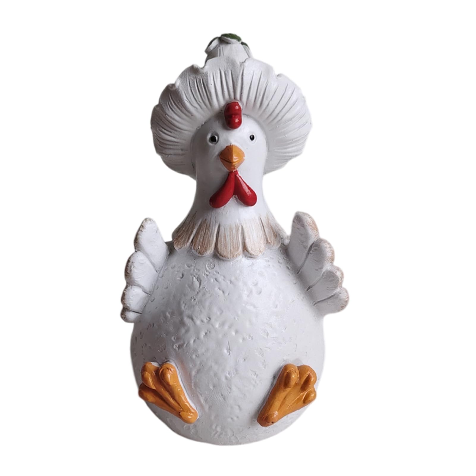 Virelynx Hen Figurine – Cute Resin Chicken Statue, Small Farm Animal Sculpture for Yard Garden Patio Lawn Home Decor Gift