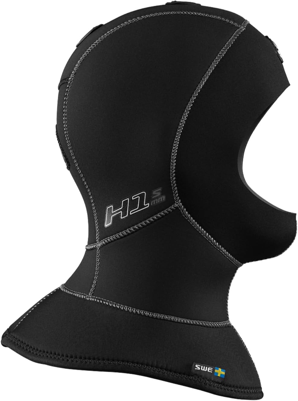 Waterproof H1 3/5mm Vented Anatomical Hood without Bib