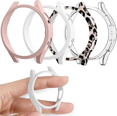 Wanme Paquete de 4 fundas para Samsung Galaxy Watch 4 Classic de 1.654 pulgadas (sin protector de pantalla), carcasa rígida de PC parachoques marco
