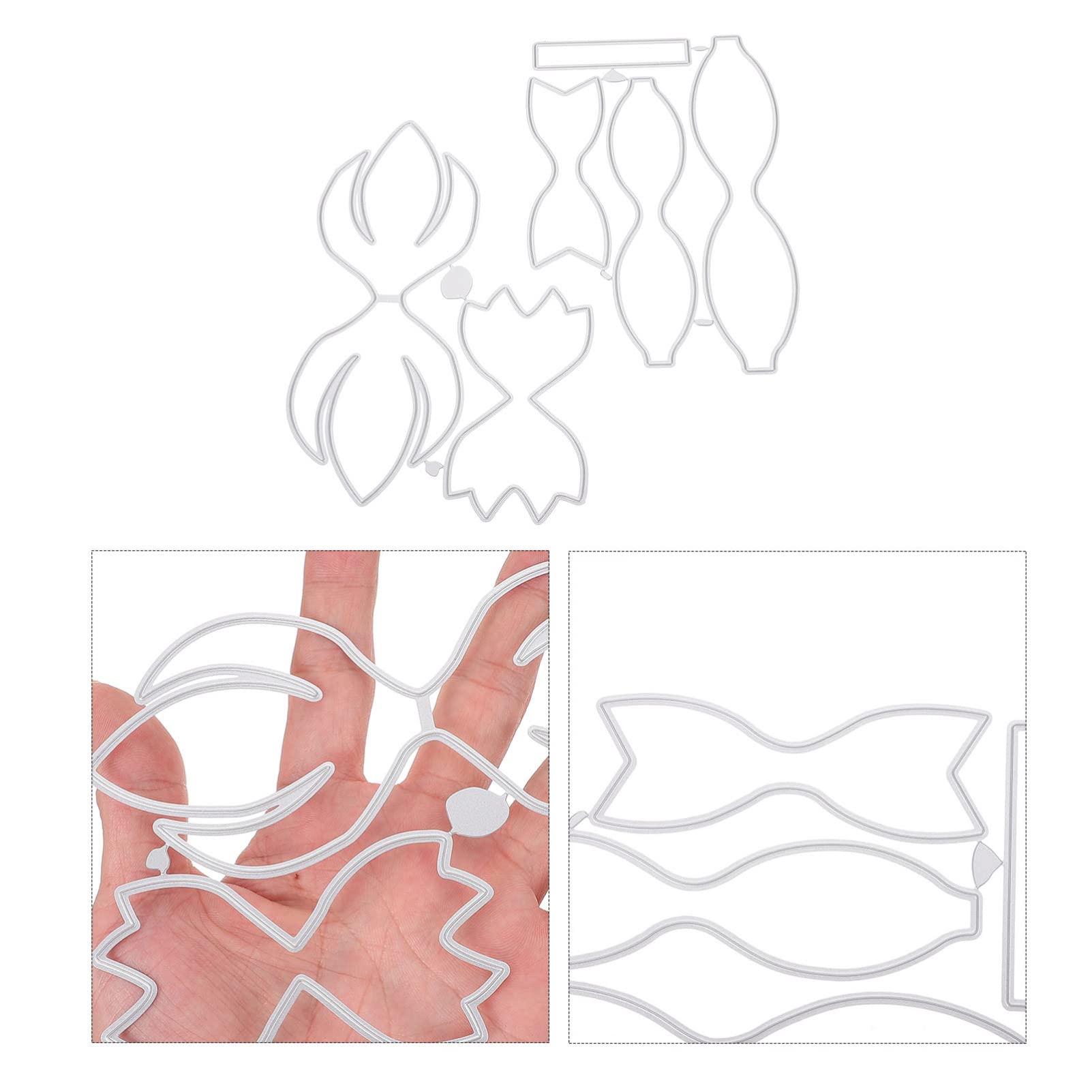 VILLCASE 6 Ensembles Découpes Métalliques Acier Au Modèles de Découpe et Embossage pour Création et Scrapbooking