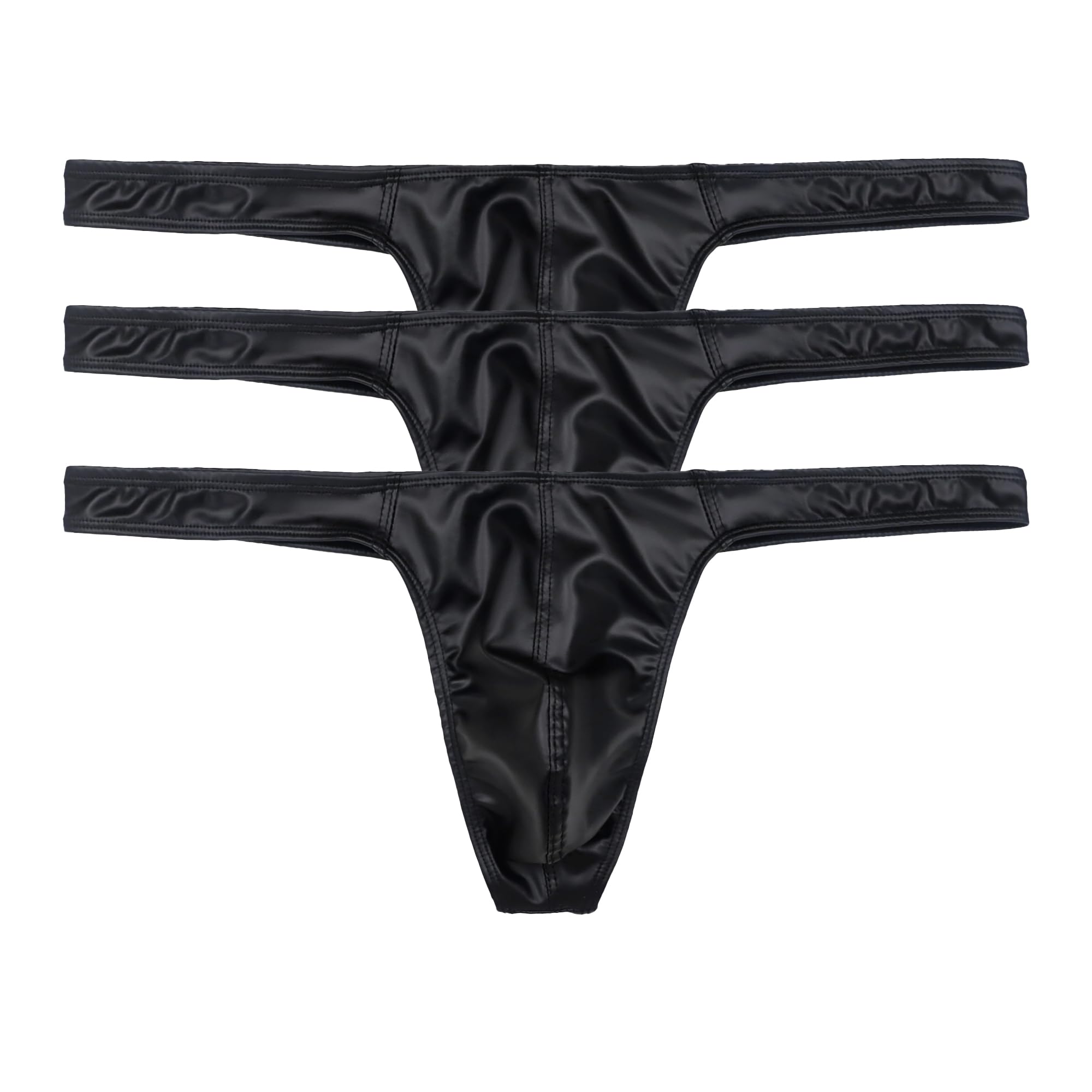 Yufeida Men's 3Pcs#5 Thong Underwear Soft Strings Briefs Sexy Low Rise Briefs Underpants Pack