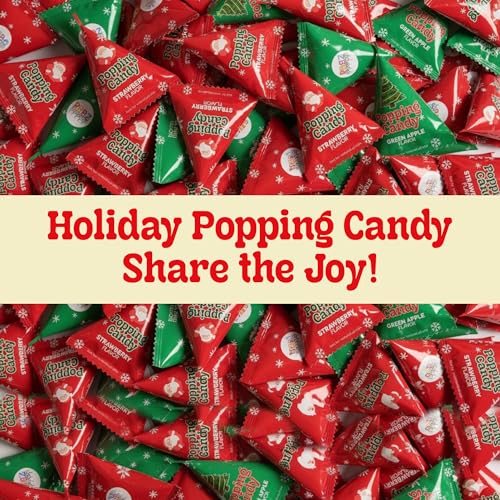 Christmas Popping Candy Bulk – 50 Pack Individually Wrapped Holiday Candy – Stocking Stuffers for Kids – Xmas Party Favors, Classroom, Holiday Goodie Bag Fillers, Kids Christmas Treats, and Birthday Parties - image 5